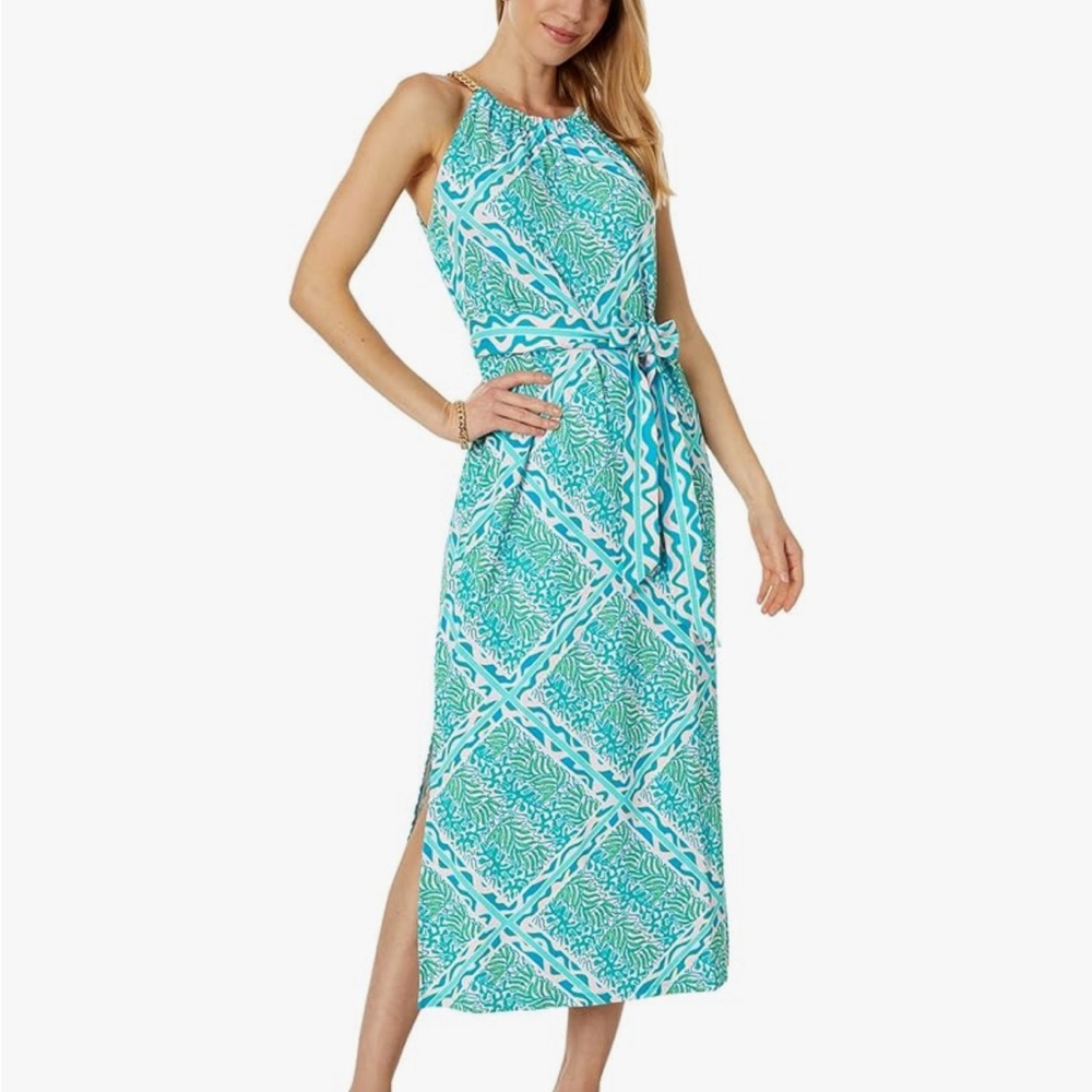 Lilly Pulitzer Bingham Halter Midi Dress